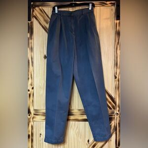 EUC LLBean Tall Pleated Trouser Blue 8/M